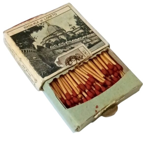 Vintage Italian Matchbox Societa Anonima Milano Foligno Trieste w/Matches - Picture 4 of 5